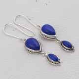 Lapis Lazuli Gemstone 925 Sterling Silver Pendant Set