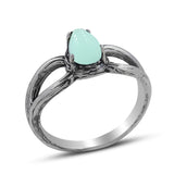 925 Sterling Silver Larimar Gifted Ring