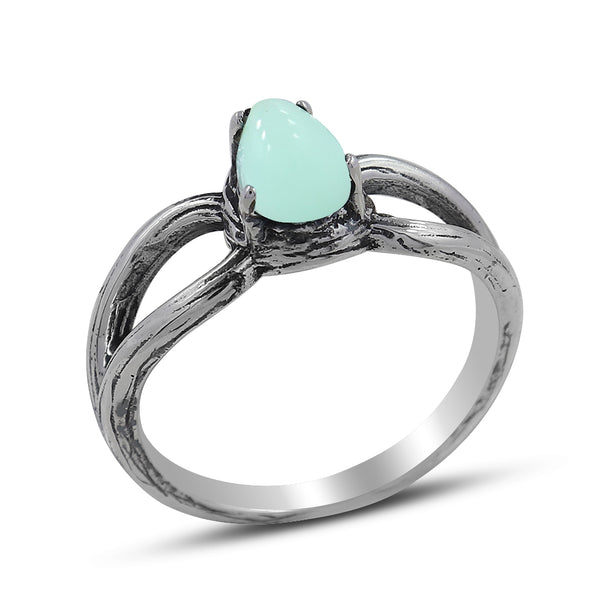 925 Sterling Silver Larimar Ring