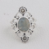 Moss Agate Gemstone 925 Sterling Silver Jewelry set