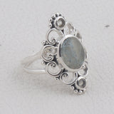 Moss Agate Gemstone 925 Sterling Silver Jewelry set