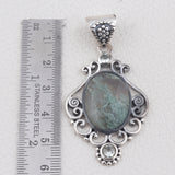 Moss Agate Gemstone 925 Sterling Silver Jewelry set