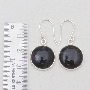 Blue Pietersite Silver Earrings