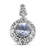 Dendritic Opal Gemstone 925 Sterling Silver Pendant Set