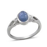 Natural Tanzanite Silver Ring