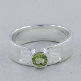 Rainbow Moonstone Silver Ring