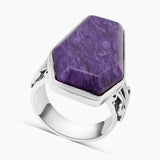 Charoite Silver Rings