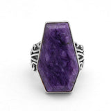 Charoite Silver Ring