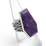 Charoite Silver Ring