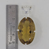 925 Sterling Silver Lemon Quartz Pendant