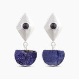 Tanzanite Raw Gemstone 925 Solid Silver Pendant Set