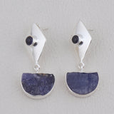 Tanzanite Raw Gemstone 925 Solid Silver Pendant Set