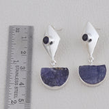 Tanzanite Raw Gemstone 925 Solid Silver Pendant Set