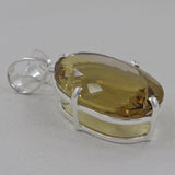 Lemon Quartz 925 Sterling Silver Pendant