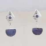 Tanzanite Raw Gemstone 925 Solid Silver Pendant Set