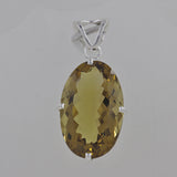 925 Sterling Silver Lemon Quartz Pendant