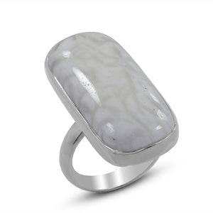 925 Sterling Silver Scolecite Ring