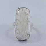 Scolecite Gemstone 925 Silver Ring Jewelry