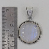 Rainbow Moonstone 925 Silver Pendant