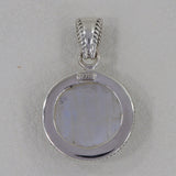 Rainbow Moonstone 925 Silver Pendant