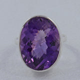 Purple Amethyst Sterling Silver Ring