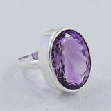 Purple Amethyst Sterling Silver Ring