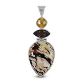 Brecciated Mookaite Silver Pendant