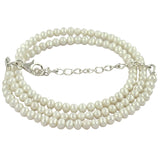 Pearl Cab Beads Silver jewelry Necklace