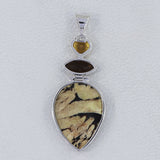 Brecciated Mookaite Silver Pendant