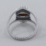 Garnet Silver Ring