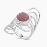 Rainbow Moonstone Designer Silver Rings