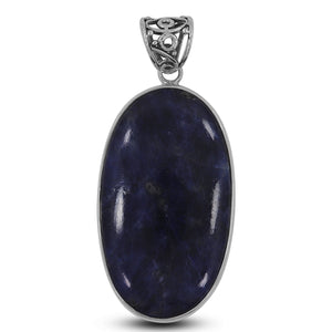 925 Silver Sodalite Gemstone Pendant