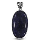 Blue Sodalite Gemstone 925 Sterling Silver Pendant