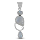 Larimar & Blue Topaz Silver Pendant