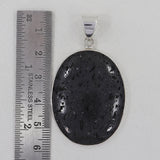 925 Sterling Silver Black Lava Pendant