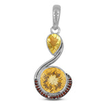 Citrine Gemstone 925 Sterling Silver Pendant