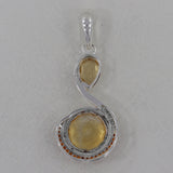 Citrine Gemstone 925 Sterling Silver Pendant