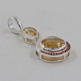 Citrine Gemstone 925 Sterling Silver Pendant