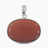 Red Sunstone Gemstone Silver Pendants