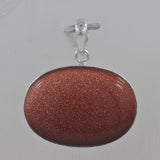 Red Sunstone Gemstone Silver Pendant