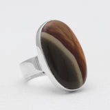 925 Sterling Silver Polychrome Jasper Rings