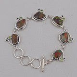 Ammolite Gemstone 925 Solid Silver Pendant Set