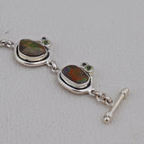 Ammolite Gemstone 925 Solid Silver Pendant Set