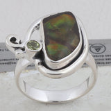 Ammolite Gemstone 925 Solid Silver Pendant Set