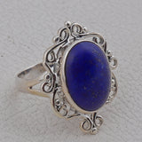 Lapis Lazuli Gemstone 925 Solid Silver Pendant Set