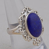 Lapis Lazuli Gemstone 925 Solid Silver Pendant Set