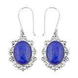 Lapis Lazuli Gemstone 925 Solid Silver Pendant Set