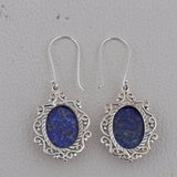 Lapis Lazuli Gemstone 925 Solid Silver Pendant Set