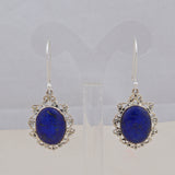 Lapis Lazuli Gemstone 925 Solid Silver Pendant Set