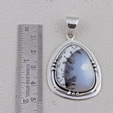 Dendritic Opal Gemstone 925 Sterling Silver Pendant Set